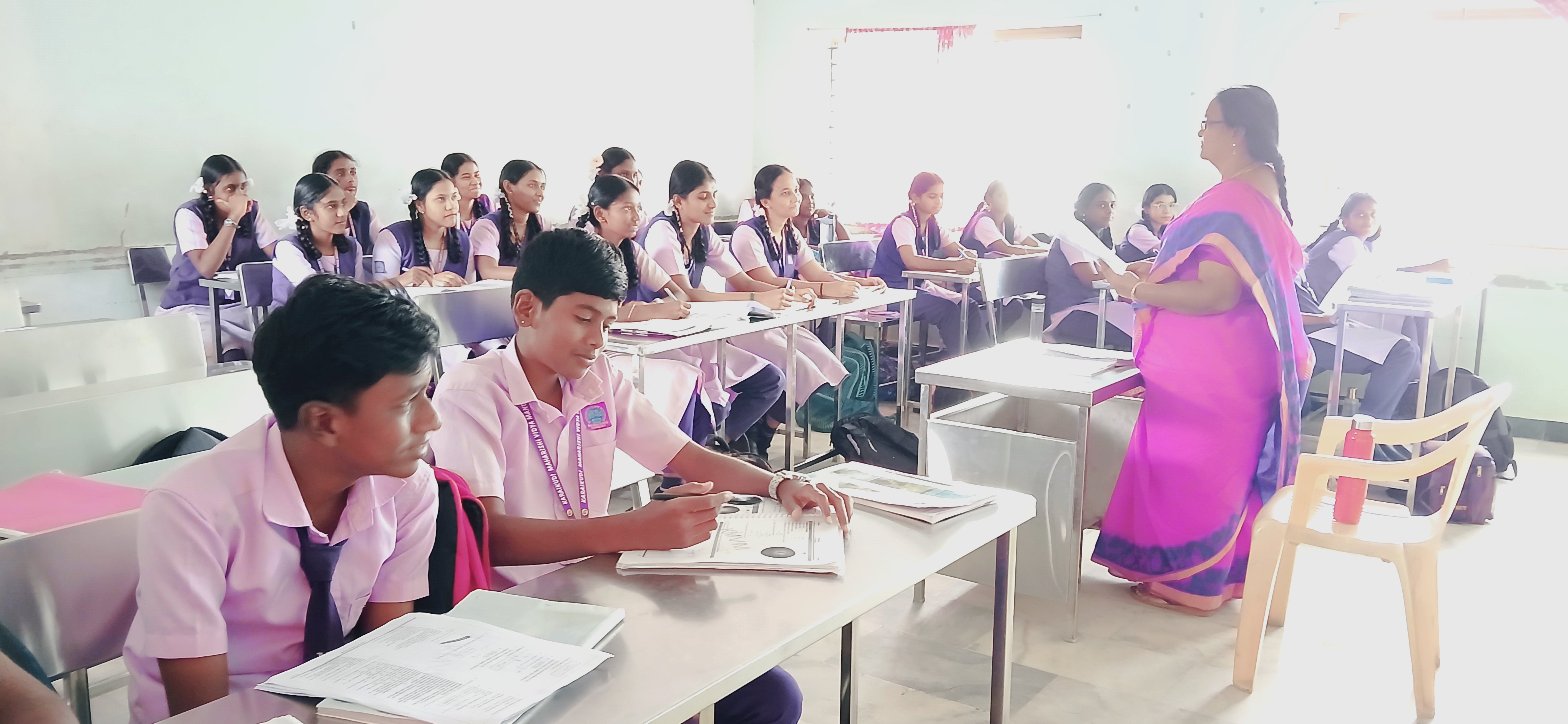 Unrecognizable boy reading book